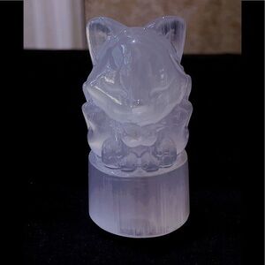 COPY - Nine-Tailed Fox Selenite Figurine Natural White Selenite Raw Crystals